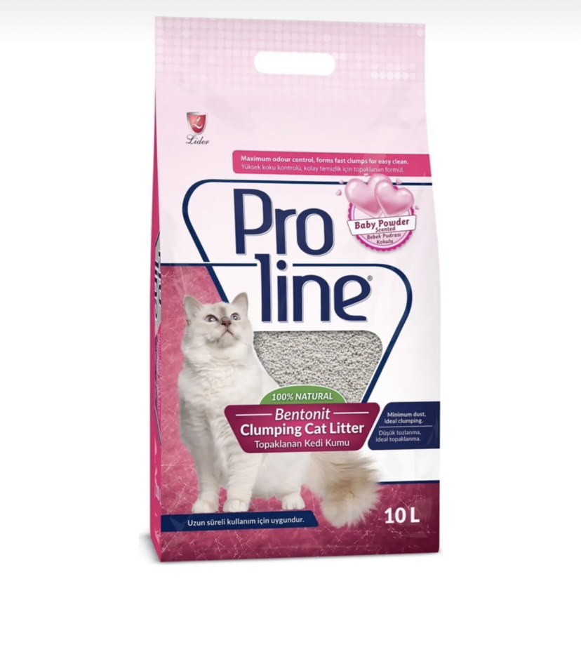 Pro%20Line%20Bentonit%20Bebek%20Pudralı%20Kedi%20Kumu%2010L