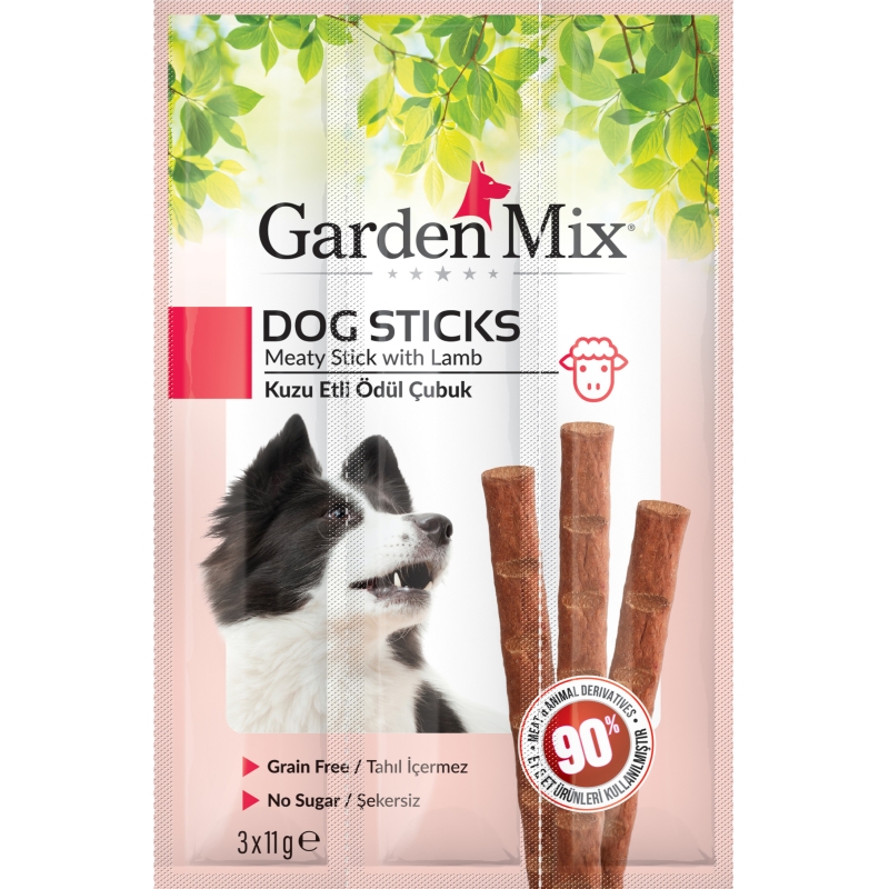 Gardenmix%20Kuzu%20Etli%20Köpek%20Stick%20Ödül%203*11g