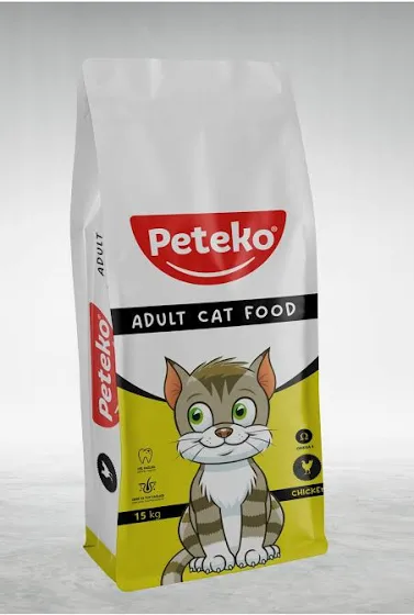 PETEKO%20tavuklu%20yetişkin%20kedi%20maması%2015%20kg