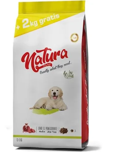 Natura%20Düşük%20Tahıllı%20Kuzu%20Etli%20Ve%20Narlı%20Yavru%20Köpek%20Maması%2012%20Kg