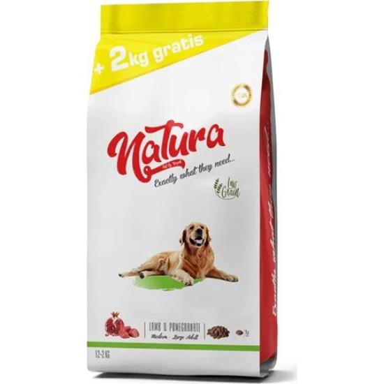 Natura Pet Natura Düşük Tahıllı Kuzu Etli ve Narlı Yetişkin Köpek Maması 12 kg