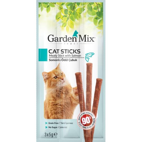 Gardenmix Somonlu Kedi Stick Ödül 3*5g 