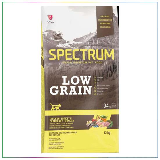 Spectrum Low Grain Tavuk ve Hindi Etli Yavru Kedi Maması 12 Kg