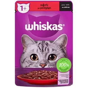 Whiskas Pouch Sos İçinde Sığır Etli Yetişkin Kedi edi Konservesi 85gr