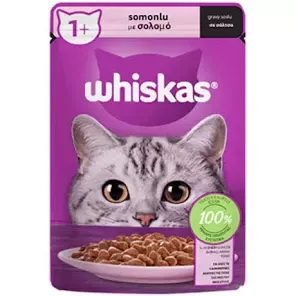 Whiskas Pouch Sos İçinde Somonlu Yetişkin Kedi Konservesi 85gr