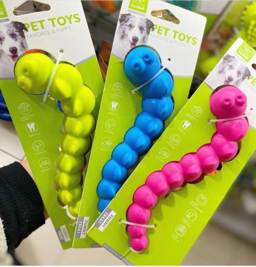 Nunbell köpek plastik tırtıl oyuncak 