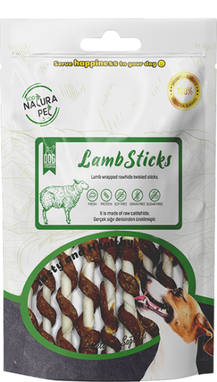 Eco Natura Pet Lamb Sticks Kuzu Sargılı Stick Kemik Köpek Ödülü 100 Gr