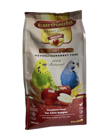 Eurogold Budgie Food Premium meyveli Muhabbet Kuşu Yemi 500 Gr