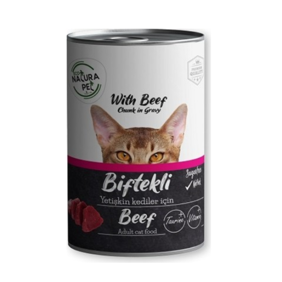 Eco Natura Pet Biftekli Yetişkin Kedi Konservesi Gravy 400 Gr