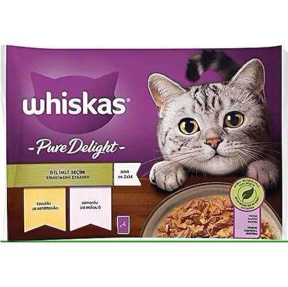 Whiskas Tavuklu ve Somonlu Jöleli Kedi Konserve Maması 85 Gr (4lü) 4x85 Gr